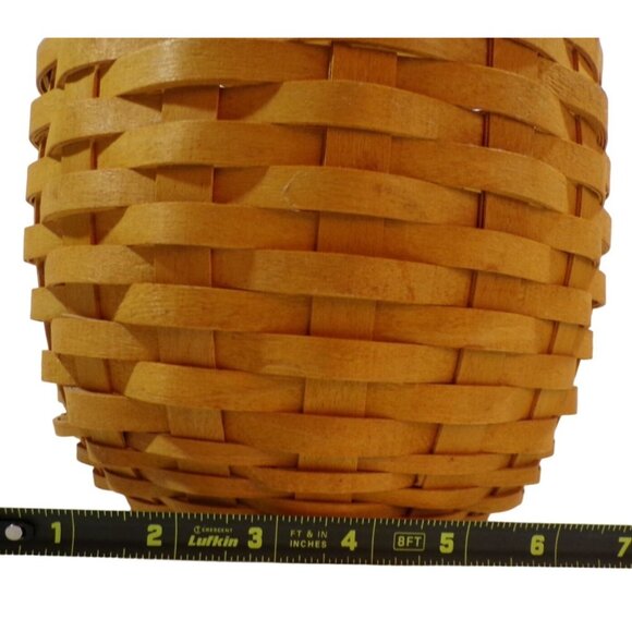 Longaberger 2000 October Fields Basket Handcrafted Wooden Lid Leaf design Fall - Picture 10 of 14